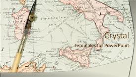  Presentation with trade - Colorful presentation enhanced with showing countries and trade routes backdrop and a lemonade colored foreground