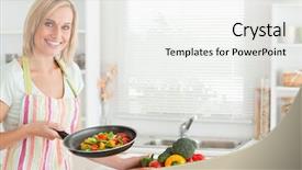  Presentation with peppers - Slide deck consisting of showing cutted peppers in pan background and a white colored foreground