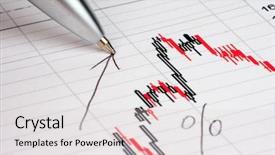  Presentation with financial report - Amazing slide set having showing diagram on financial report backdrop and a  colored foreground