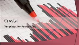  Presentation with financial report - Beautiful presentation featuring showing diagram on financial report backdrop and a lemonade colored foreground