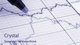  Presentation with financial analysis - Presentation design with showing diagram on financial report background and a sky blue colored foreground