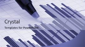  Presentation with financial report - Slides consisting of showing diagram on financial report background and a light blue colored foreground