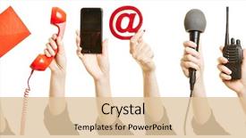  Presentation with mail - Presentation with showing different ways of communication background and a lemonade colored foreground