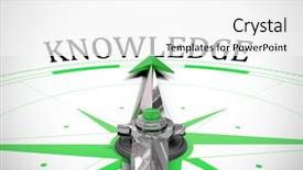 Presentation with knowledge - Slide set featuring showing directions - word knowledge against compass background and a white colored foreground