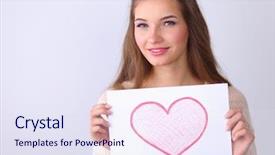  Presentation with gift - Colorful slide set enhanced with showing gift card valentine amp backdrop and a  colored foreground