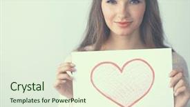  Presentation with modeling - Slides with showing gift card valentine amp background and a  colored foreground