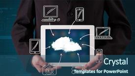  Presentation with cloud computing - Audience pleasing PPT theme consisting of white teeth sitting in dental backdrop and a mint green colored foreground