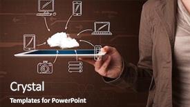  Presentation with cloud computing - Beautiful slide set featuring laboratories wires car components construction backdrop and a light gray colored foreground