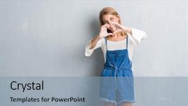  Presentation with hands heart - PPT theme featuring showing heart symbol and shape background and a light blue colored foreground