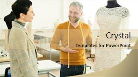  Presentation with self - Beautiful presentation design featuring showing his client white lace backdrop and a lemonade colored foreground