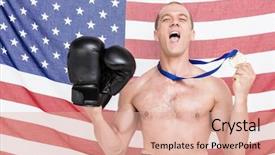  Presentation with gold medal - Cool new slides with showing his gold medal backdrop and a coral colored foreground