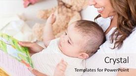  Presentation with baby book - Audience pleasing slides consisting of showing images in a book backdrop and a lemonade colored foreground