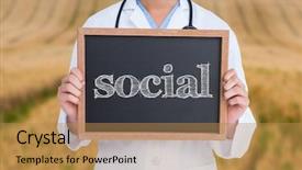  Presentation with rural doctor - Colorful slide deck enhanced with showing little blackboard against rural backdrop and a gold colored foreground