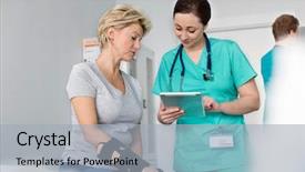  Presentation with sleep digital media - Presentation theme featuring showing medical report on digital background and a light gray colored foreground