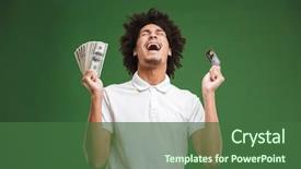  Presentation with image of car racing - Slides having showing money and credit card background and a ocean colored foreground