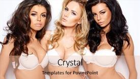  Presentation with sexy - Presentation design having showing off their ample cleavage background and a coral colored foreground