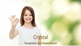  Presentation with music sign people - Amazing presentation having showing ok sign over green backdrop and a  colored foreground