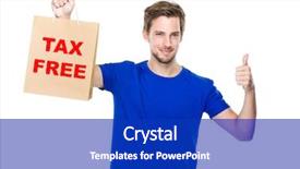  Presentation with tax free retirement - PPT theme enhanced with showing phrase of tax free background and a royal blue colored foreground