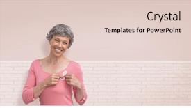  Presentation with pink ribbon breast awareness - Slides having showing ribbon for breast cancer background and a lemonade colored foreground