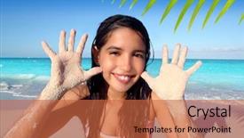  Presentation with teen girl - Beautiful presentation theme featuring nurse preparing the system for intravenous infusion backdrop and a white colored foreground