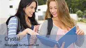  Presentation with teenage - Presentation enhanced with showing something in the books background and a  colored foreground