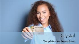  Presentation with spa concept - Colorful slide deck enhanced with showing spa service gift certificate backdrop and a light blue colored foreground