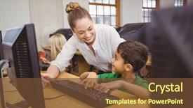  Presentation with elementary school - Theme with showing student how to use background and a  colored foreground