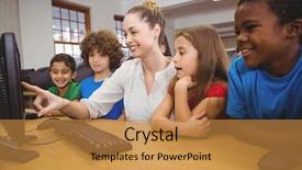  Presentation with elementary school - Slide deck with showing students how to use background and a  colored foreground