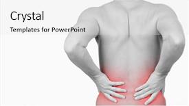  Presentation with kidneys pain or lower back - Colorful presentation theme enhanced with showing that he has pain backdrop and a white colored foreground
