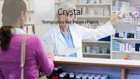  Presentation with drug pharmacy - Slides featuring showing the bottle of drug background and a light gray colored foreground