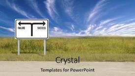  Presentation with failure - Presentation design featuring showing the directions to failure background and a coral colored foreground