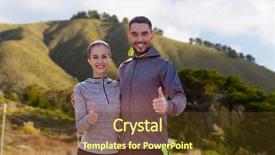  Presentation with california - PPT theme consisting of showing thumbs up over big background and a tawny brown colored foreground