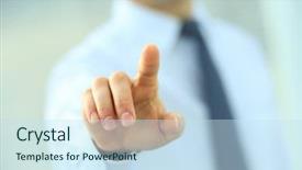  Presentation with motivation ball hill businessman - PPT theme featuring showing touch screen - businessman pushing something background and a sky blue colored foreground