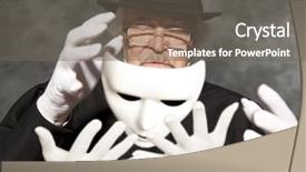  Presentation with top hat - Audience pleasing presentation consisting of showing trick magic performance circus backdrop and a gray colored foreground