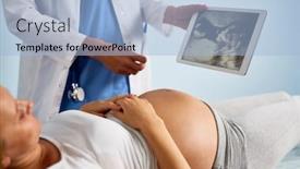  Presentation with ultrasound - Audience pleasing presentation design consisting of showing ultrasound scan backdrop and a light blue colored foreground