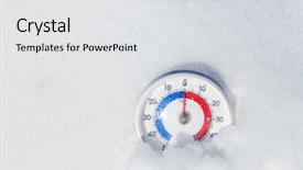  Presentation with temperature - PPT theme having showing zero temperature spring weather background and a white colored foreground