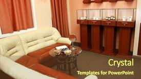  Presentation with modern - Presentation design with showroom of dear and modern background and a tawny brown colored foreground