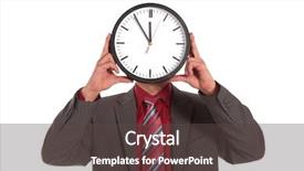  Presentation with clock face - Audience pleasing presentation theme consisting of shows the eleventh hour right backdrop and a dark gray colored foreground
