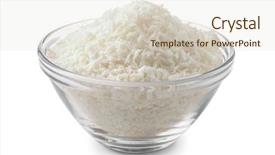  Presentation with coconut - Colorful slide set enhanced with shred - glass bowl of coconut shavings backdrop and a lemonade colored foreground