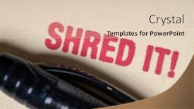  Presentation with file folder - Colorful slide deck enhanced with shred-it-stamped-on-manilla backdrop and a lemonade colored foreground