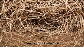  Presentation with brown paper history - Presentation design enhanced with shredded-brown-paper-packaging-close background and a coral colored foreground