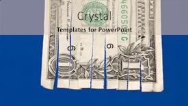  Presentation with blue financial - Colorful presentation design enhanced with shredded-dollar-bill-isolated backdrop and a soft green colored foreground