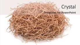  Presentation with paper - PPT layouts consisting of shredded kraft paper filler isolated background and a lemonade colored foreground