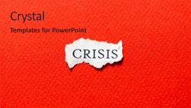  Presentation with crisis - Slides with shredded newspaper - scrap of paper background and a  colored foreground