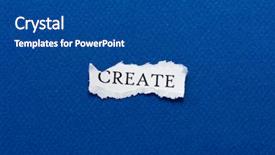  Presentation with create - Presentation design consisting of shredded newspaper - scrap of paper background and a ocean colored foreground