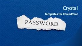  Presentation with password - Slides with shredded newspaper - scrap of paper background and a  colored foreground