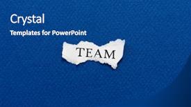  Presentation with meet work team - Slide deck with shredded newspaper - scrap of paper background and a  colored foreground