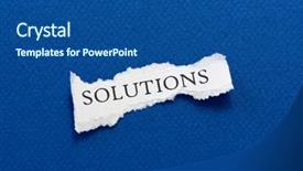  Presentation with solutions - Slides featuring shredded newspaper - scrap of paper background and a  colored foreground