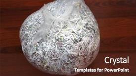  Presentation with paper bag - Presentation design featuring shredded paper a clear trash background and a tawny brown colored foreground