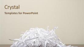  Presentation with recycling paper - Theme enhanced with shredded paper on desk background and a lemonade colored foreground